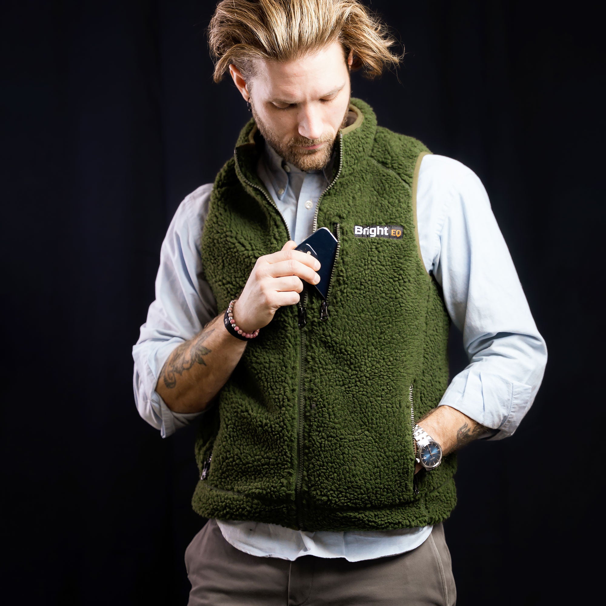 Sherpa Fleece Vest, Herr