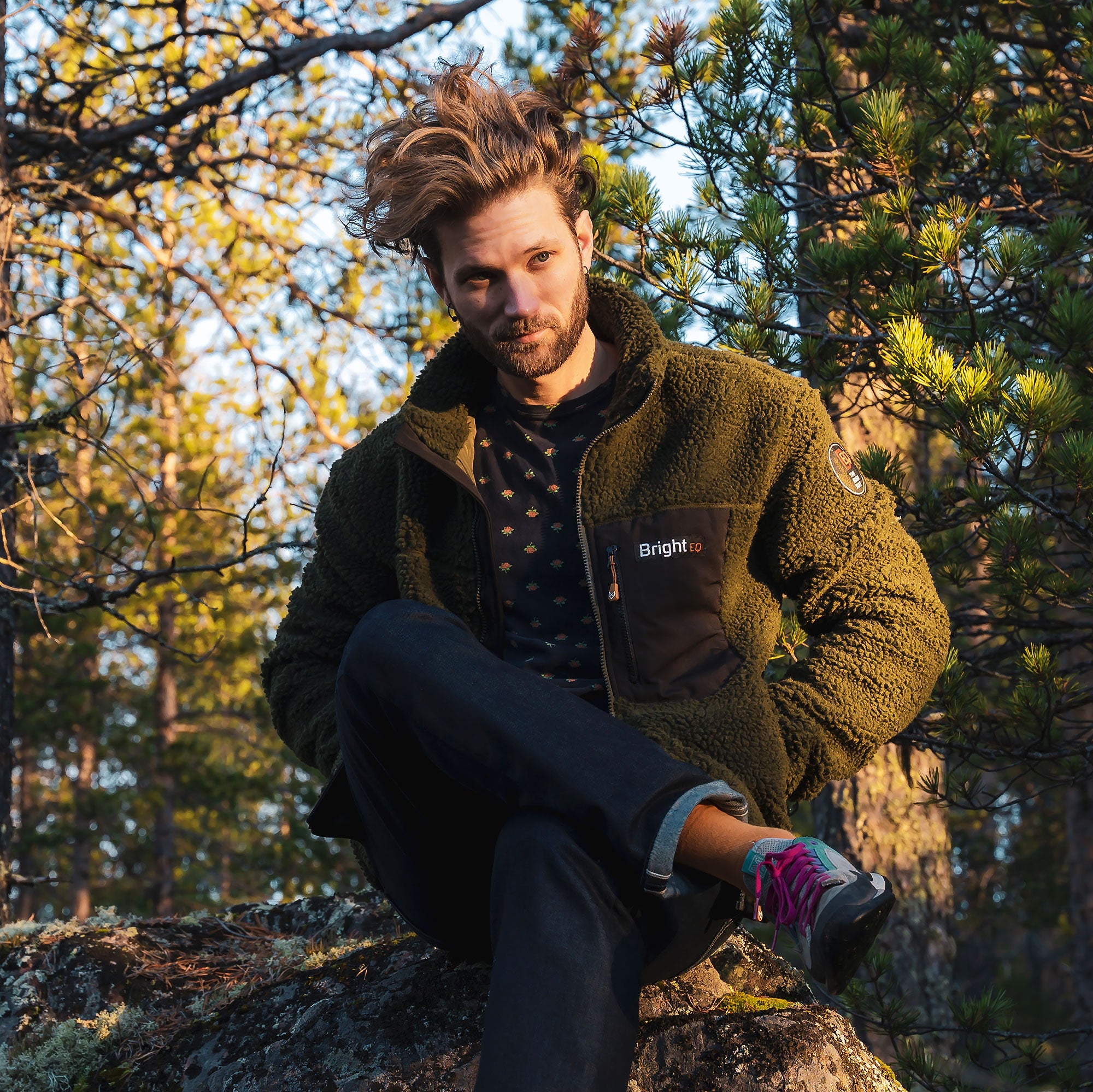 Fodrad Sherpa Fleece Jacket, Herr