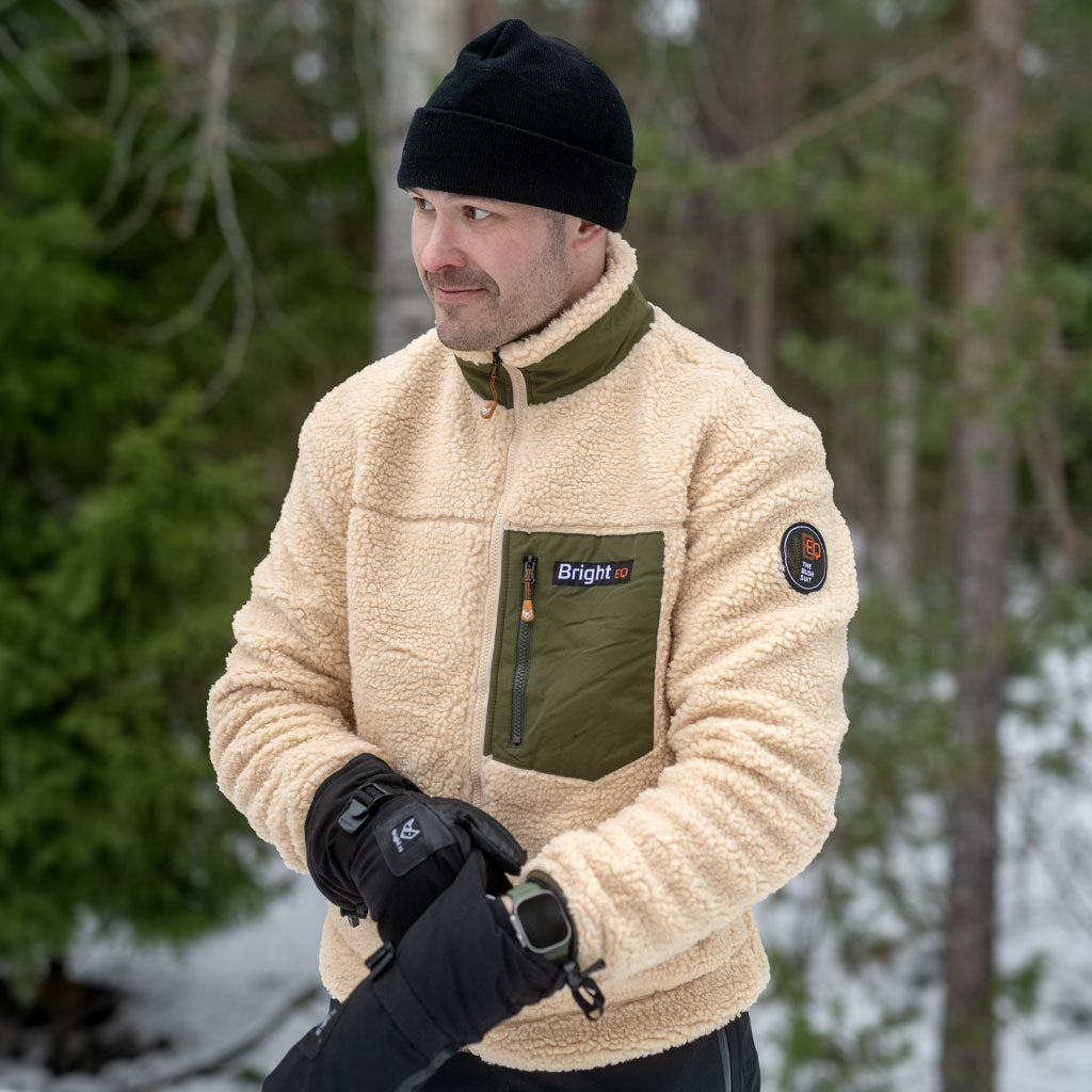 Fodrad Sherpa Fleece Jacket, Herr