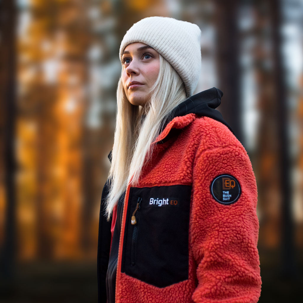 „The Bush Suit“ gefütterte Sherpa-Fleecejacke, Damen